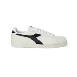 Diadora Men's Black & White Faux Leather Sneakers