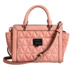 Michael Kors Vivianne Peach Quilted Leather Messenger Bag