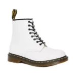 Dr. Martens Women’s White Leather Lace-Up Boots - Fall/Winter Essential