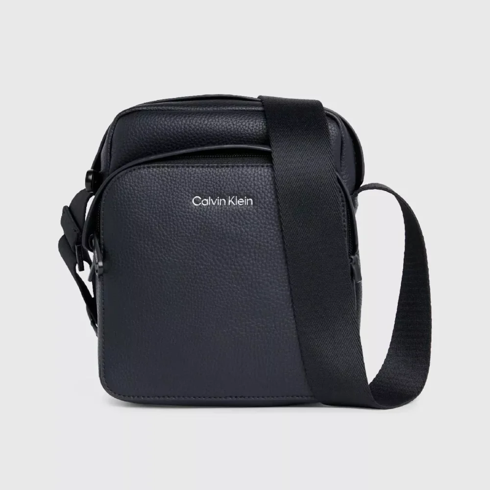 Calvin Klein Men’s Black Secure Zip Shoulder Bag