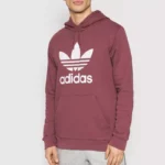 Adidas Men's Bordeaux Hoodie Sweatshirt