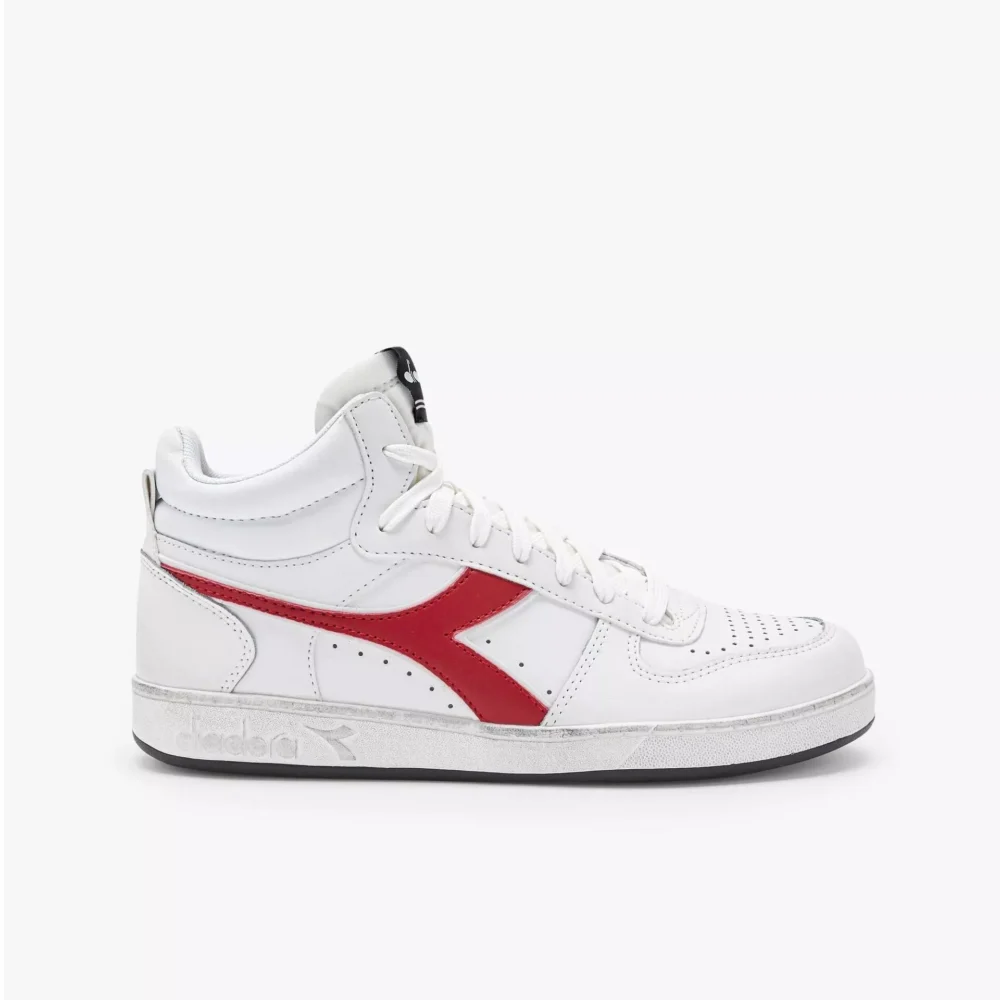Diadora Men's Red Leather Sneakers
