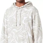 Boss Men's Beige Turtleneck Hooded Sweatshirt