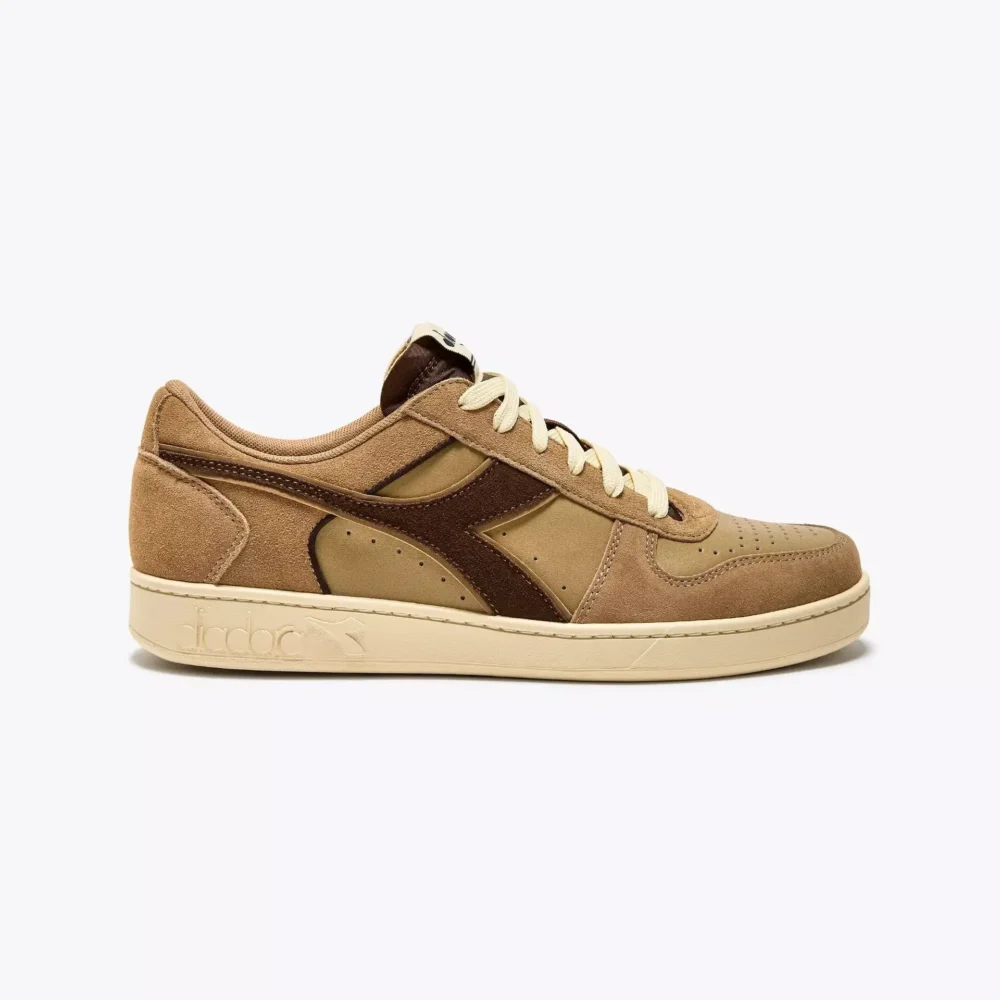 Diadora Men's Beige Leather Sneakers