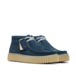 Clarks Men’s Blue Suede Lace-Up Shoes