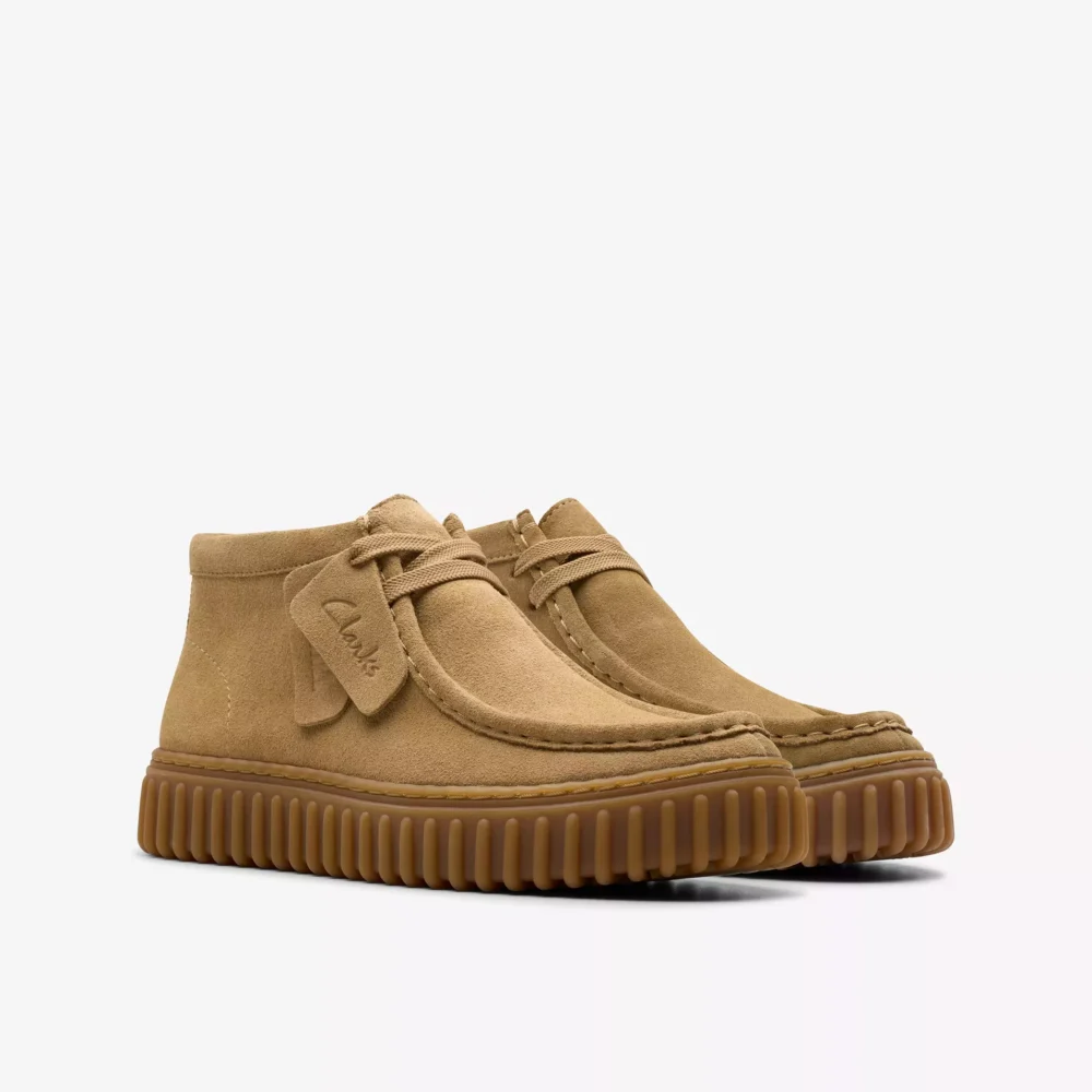 Clarks Men's Beige Leather Moccasins