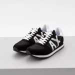 Armani Exchange Men's Black Print Sneakers