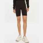 Fila Women's Black Short Leggings with Elastic Waistband and Embroidered Logo