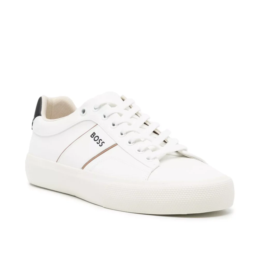 Boss Men's Black Lace-Up Sneakers for Fall/Winter