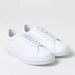 Armani Exchange Men's White Leather Sneakers