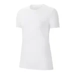Nike Women's White T-Shirt with Round Neck and Short Sleeves