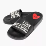 Love Moschino Women’s Black Print Slippers