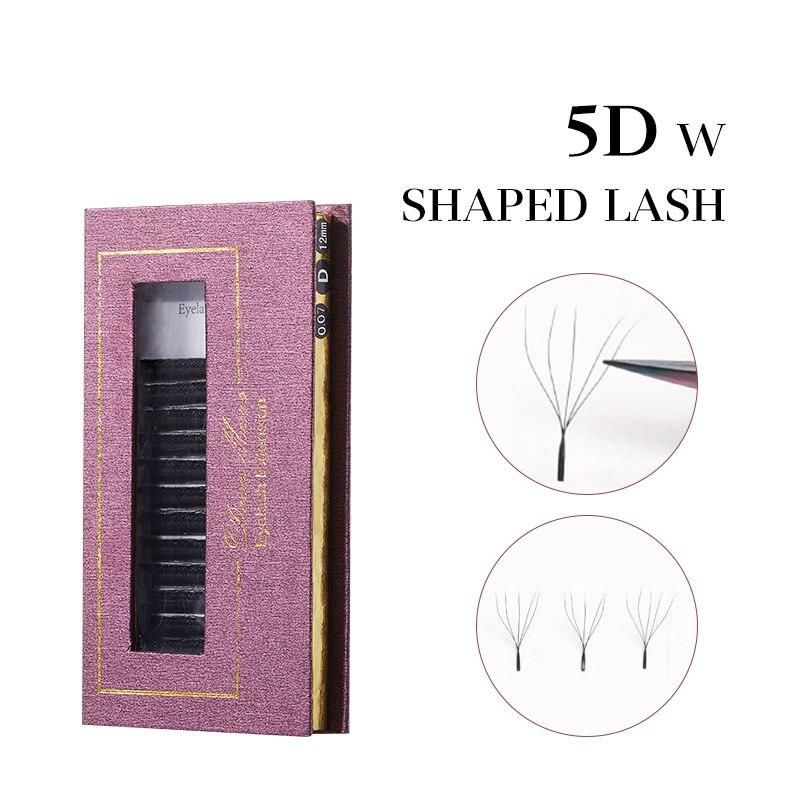 5D W-Shaped Eyelash Extensions - Handcrafted, Ultra-Light, Short Length - Image 3