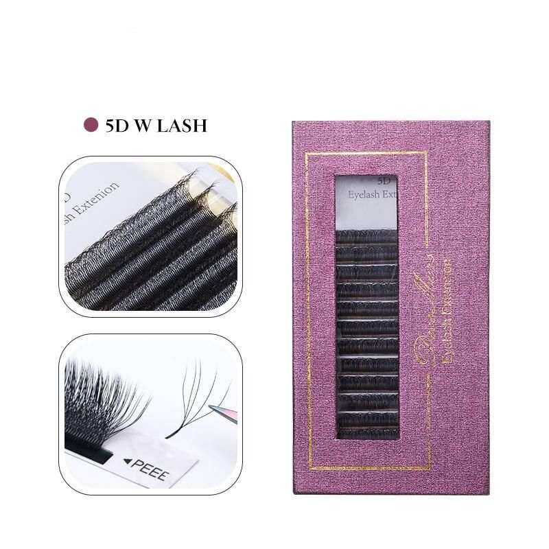 5D W-Shaped Eyelash Extensions - Handcrafted, Ultra-Light, Short Length - Image 7