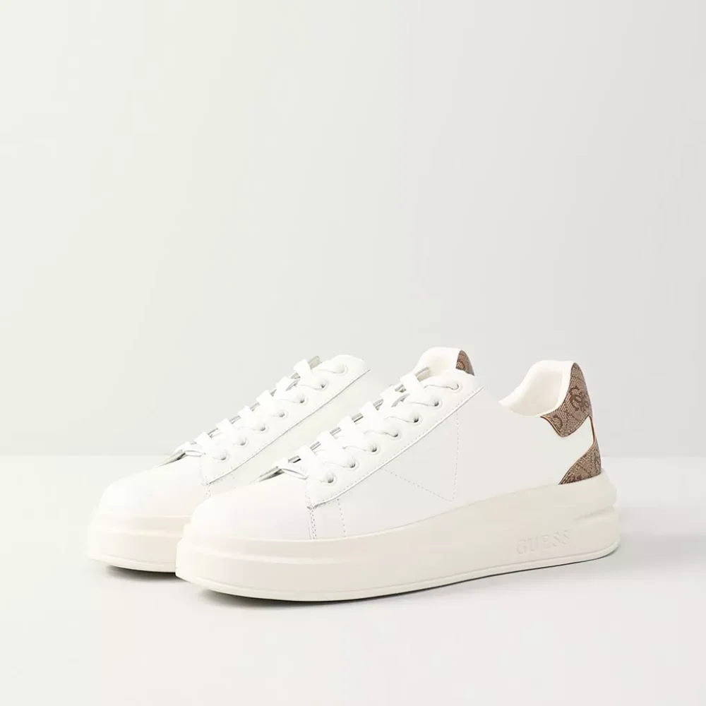 Guess Women’s White Sneakers - Stylish Fall/Winter Casual Shoes