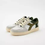 Diadora Men’s Green and White Sneakers