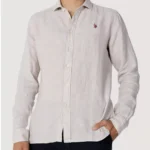 U.S. Polo Assn. Men's Brown Linen Shirt -