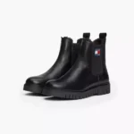 Tommy Hilfiger Men's Black Leather Boots