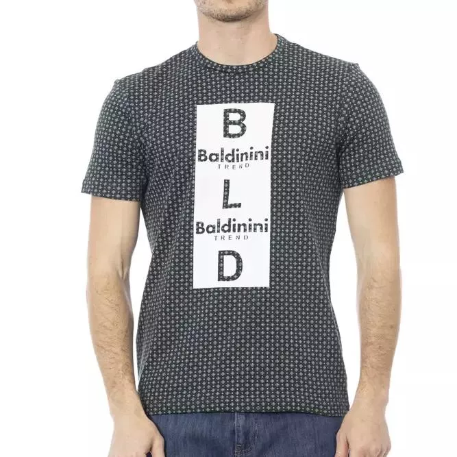Baldinini Trend Green Cotton T-Shirt for Men