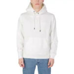 Boss Men's White Cotton Hooded Sweatshirt