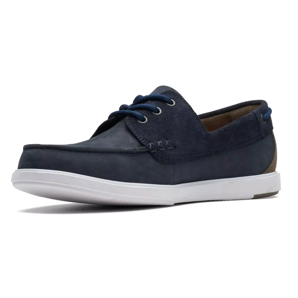 Clarks Men's Elegant Blue Leather Moccasins