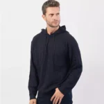 Armani Exchange Men's Blue Hooded Knitwear