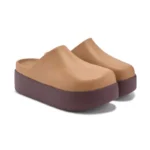 Crocs Women's Beige Slippers Slip-On Rubber Sole Fall/Winter Footwear