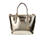 Michael Kors Jet Set XS Carryall Top Zip Tote Bag in Pale Gold