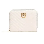 Pinko White Leather Zip Wallet