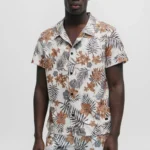 Boss Classic White V-Neck Short Sleeve Shirt – Premium Style & Comfort