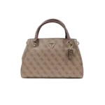 Guess Women's Beige Print Spring/Summer Bag with Zip Closure