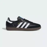 Adidas Men's Black Leather Sneakers