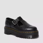 Dr. Martens Women's Black Slip-On Shoes with Buckle