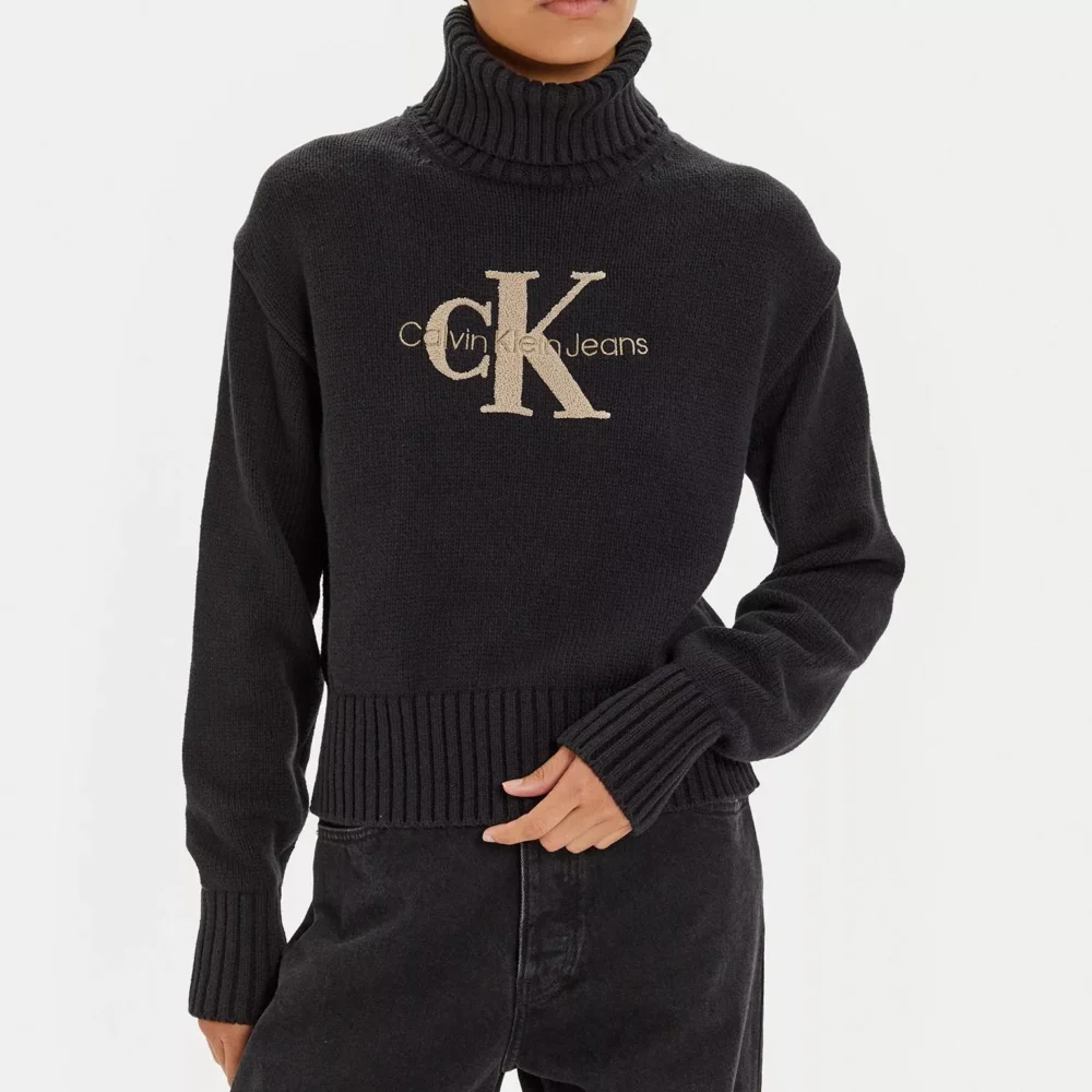 Calvin Klein Jeans Women's Black Turtleneck Knitwear