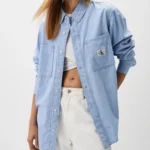 Calvin Klein Jeans Women's Light Blue Shirt