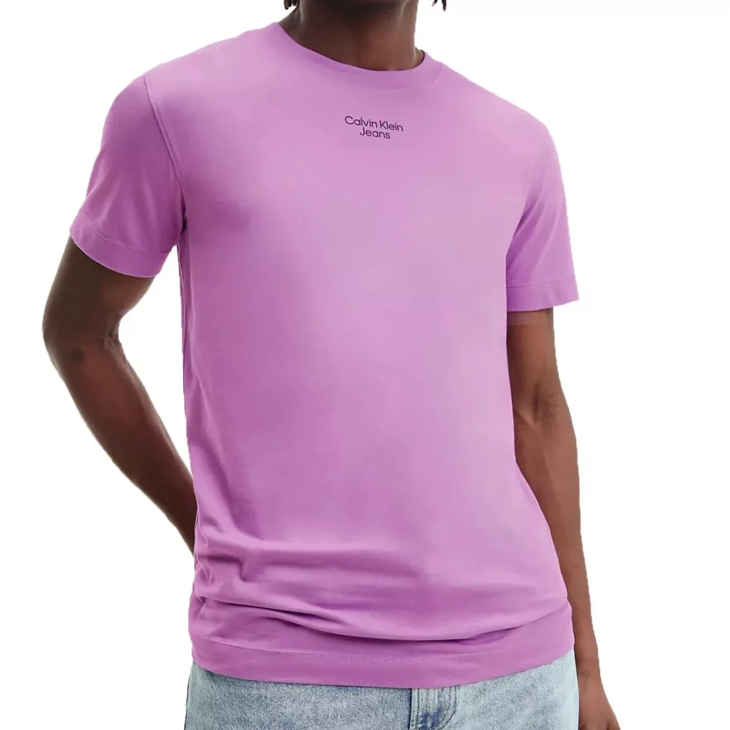 Calvin Klein Jeans Men’s Purple Plain T-Shirt Buy Now